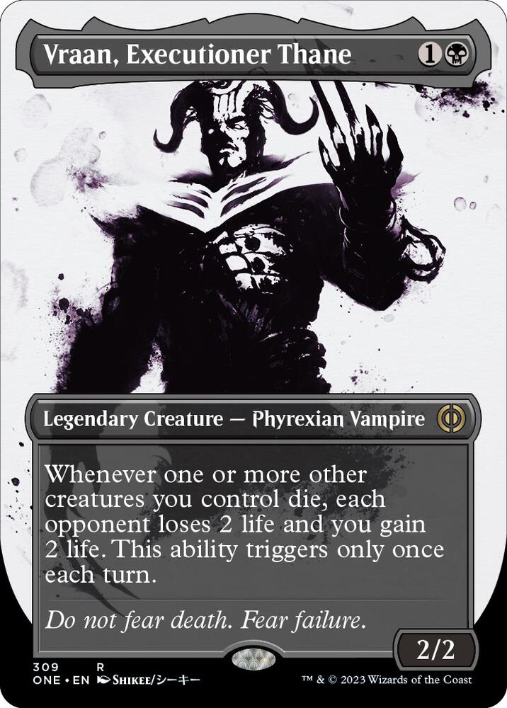 Vraan, Executioner Thane (Showcase) (309) [Phyrexia: All Will Be One] [Showcase, Borderless]
