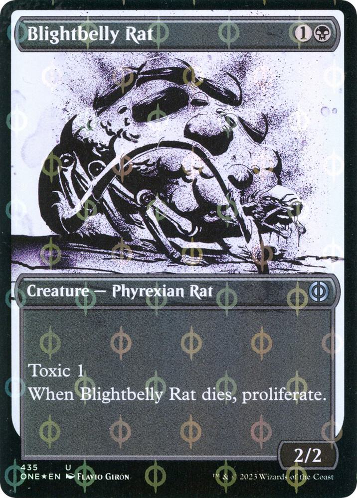 Blightbelly Rat (Showcase) (Step-and-Compleat Foil) (435) [Phyrexia: All Will Be One] [Showcase]