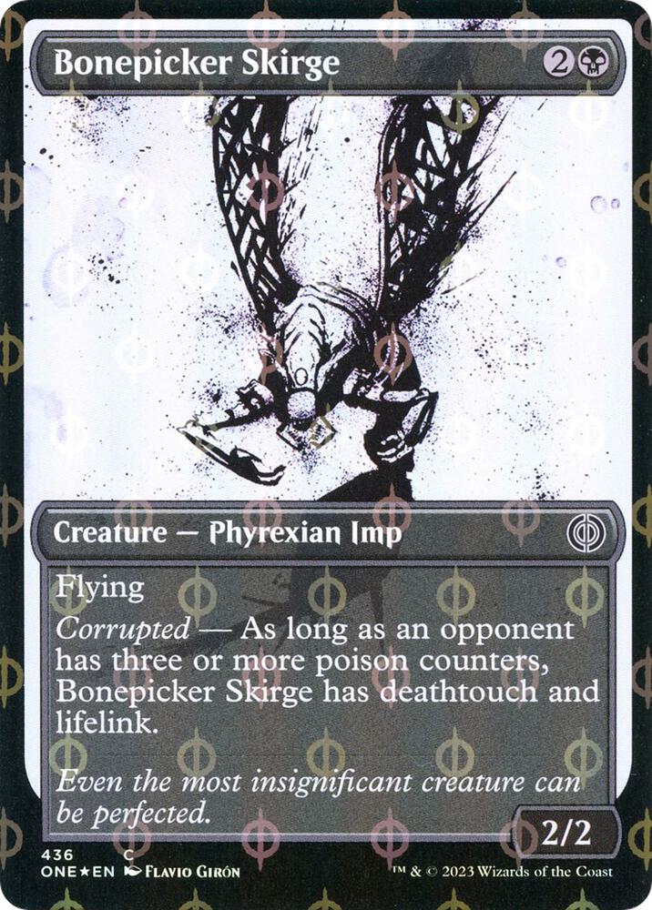 Bonepicker Skirge (Showcase) (Step-and-Compleat Foil) (436) [Phyrexia: All Will Be One] [Showcase]