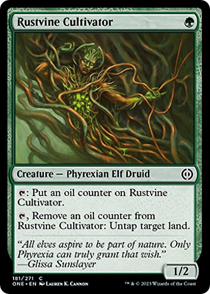 Rustvine Cultivator (181) [Phyrexia: All Will Be One]