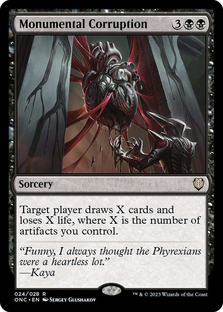 Monumental Corruption (24) [Phyrexia: All Will Be One Commander]
