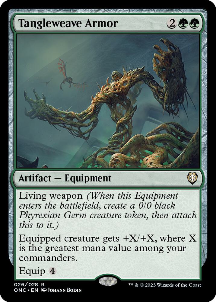 Tangleweave Armor (26) [Phyrexia: All Will Be One Commander]
