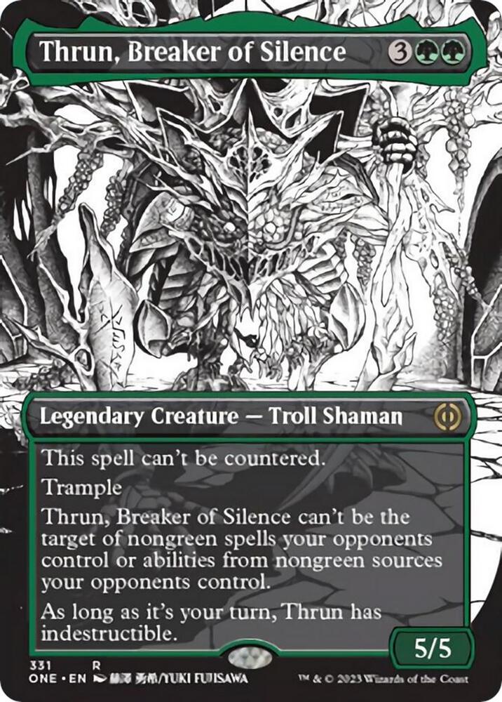 Thrun, Breaker of Silence (Borderless) (331) [Phyrexia: All Will Be One] [Showcase, Borderless]