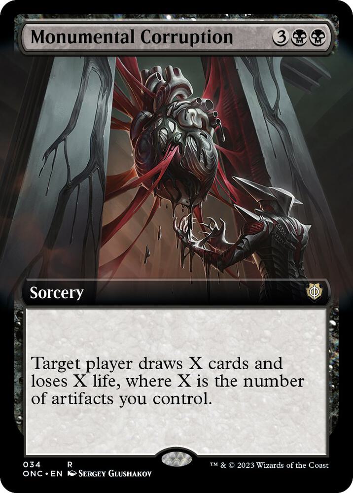 Monumental Corruption (Extended Art) (34) [Phyrexia: All Will Be One Commander] [Extended Art]