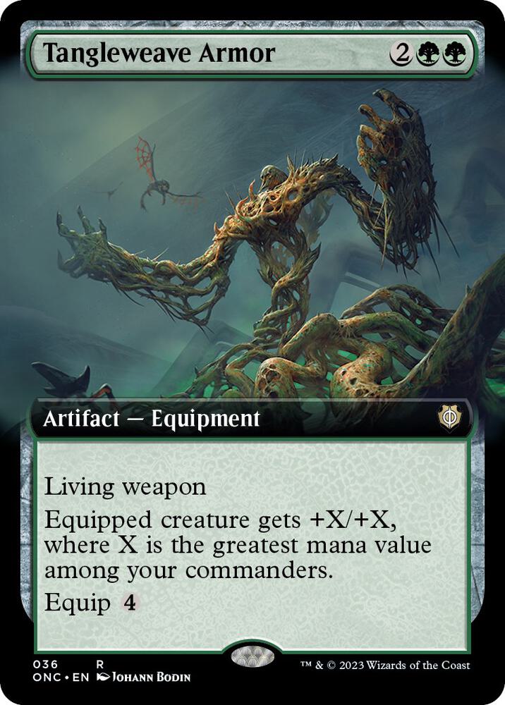 Tangleweave Armor (Extended Art) (36) [Phyrexia: All Will Be One Commander] [Extended Art]