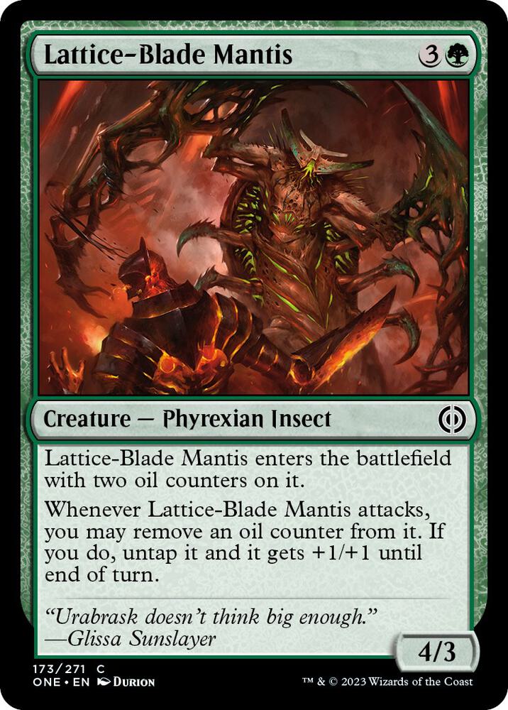Lattice-Blade Mantis (173) [Phyrexia: All Will Be One]