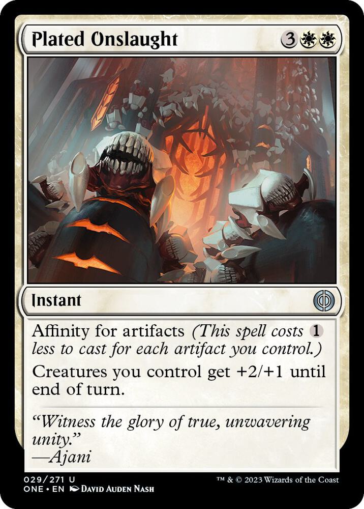 Plated Onslaught (29) [Phyrexia: All Will Be One]