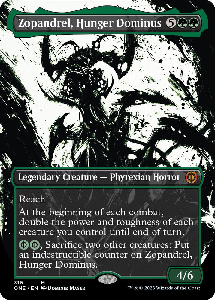 Zopandrel, Hunger Dominus (Showcase) (315) [Phyrexia: All Will Be One] [Showcase, Borderless]