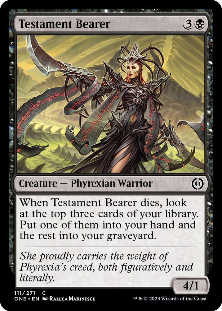 Testament Bearer (111) [Phyrexia: All Will Be One]
