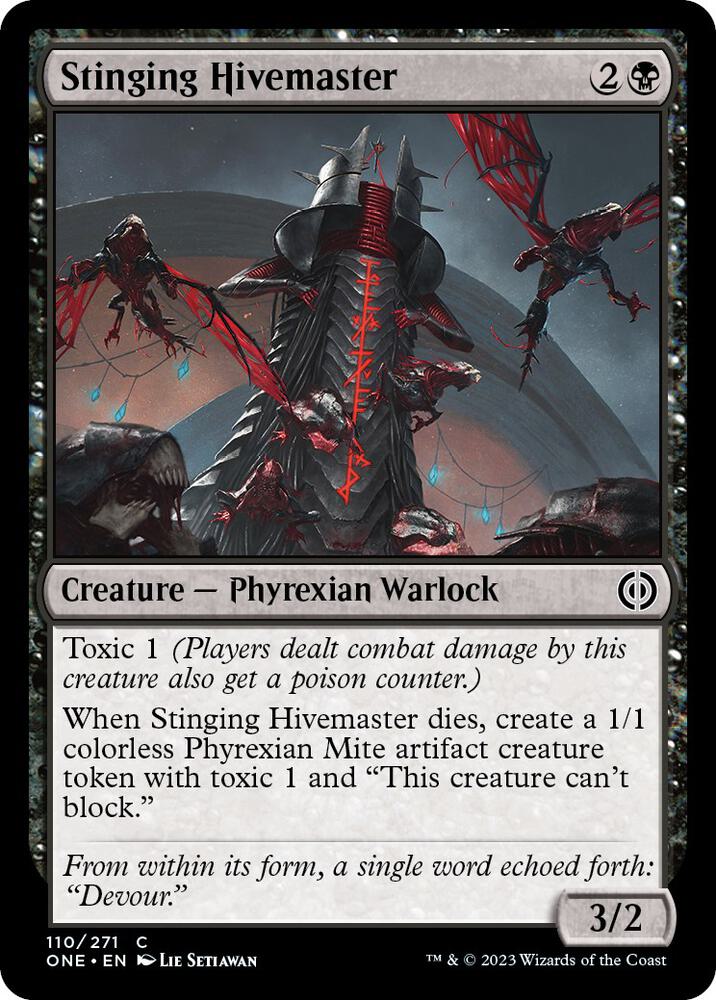 Stinging Hivemaster (110) [Phyrexia: All Will Be One]