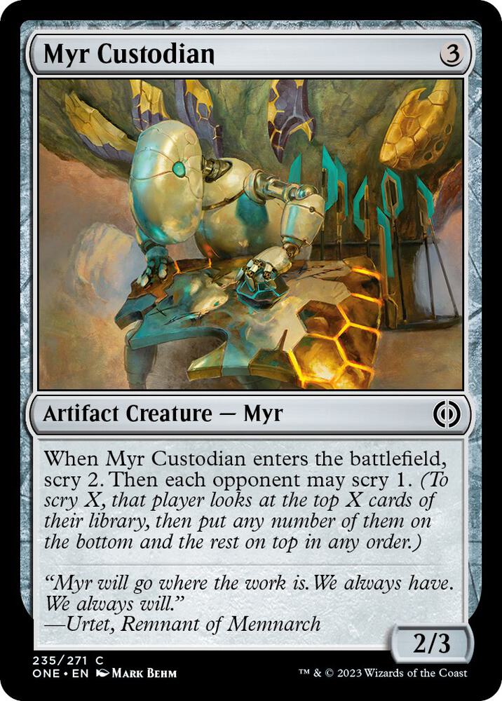 Myr Custodian (235) [Phyrexia: All Will Be One]