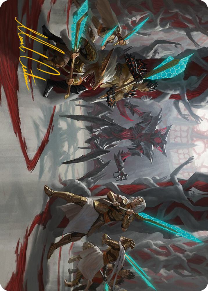 Goldwardens' Gambit Art Card (Gold-Stamped Signature) (29) [Phyrexia: All Will Be One Art Series]
