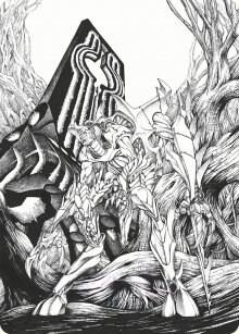 Lukka, Bound to Ruin Art Card (79) [Phyrexia: All Will Be One Art Series]
