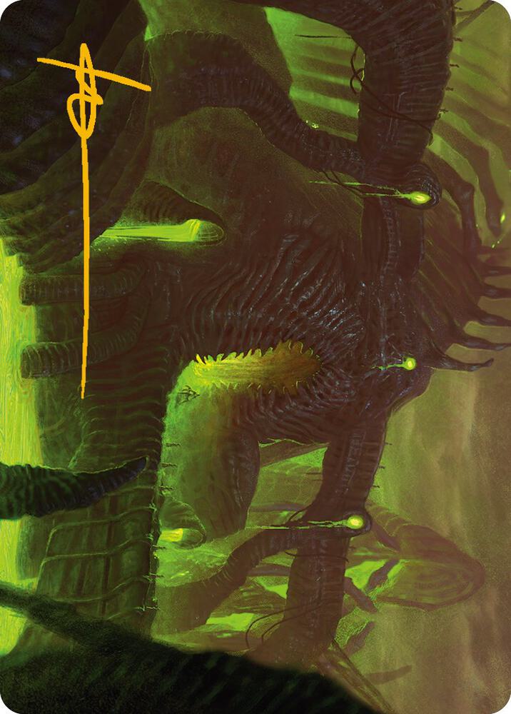 The Dross Pits Art Card (Gold-Stamped Signature) (58) [Phyrexia: All Will Be One Art Series]