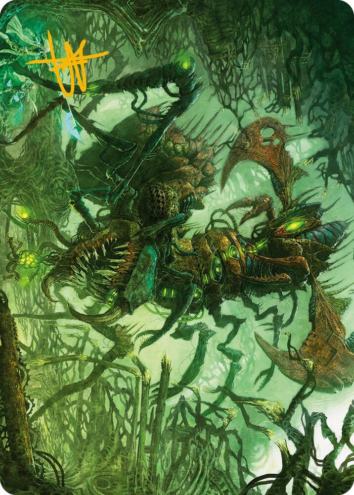 Skyscythe Engulfer Art Card (Gold-Stamped Signature) (42) [Phyrexia: All Will Be One Art Series]