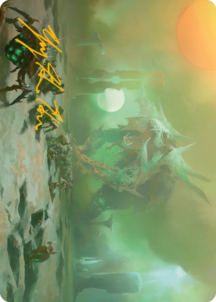 Green Sun's Twilight Art Card (Gold-Stamped Signature) (39) [Phyrexia: All Will Be One Art Series]