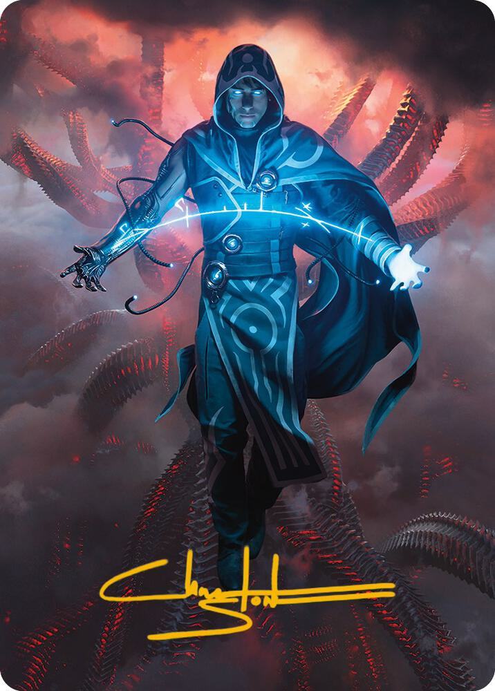 Jace, the Perfected Mind Art Card (15/81) (Gold-Stamped Signature) [Phyrexia: All Will Be One Art Series]