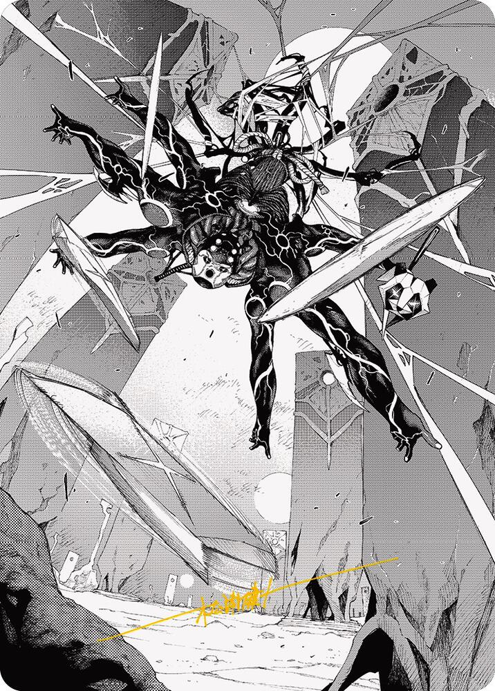 Kaito, Dancing Shadow Art Card (78/81) (Gold-Stamped Signature) [Phyrexia: All Will Be One Art Series]