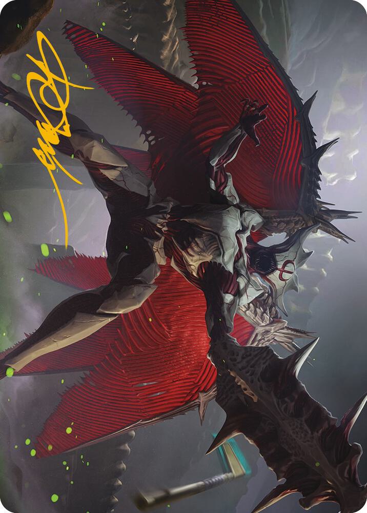 Phyrexian Vindicator Art Card (7/81) (Gold-Stamped Signature) [Phyrexia: All Will Be One Art Series]
