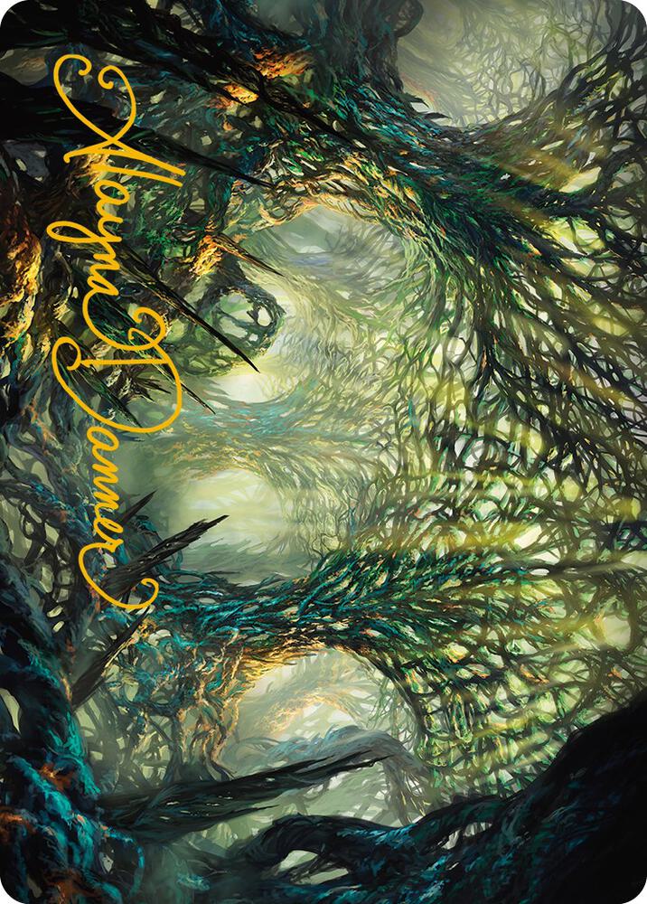 The Hunter Maze Art Card (Gold-Stamped Signature) (60) [Phyrexia: All Will Be One Art Series]