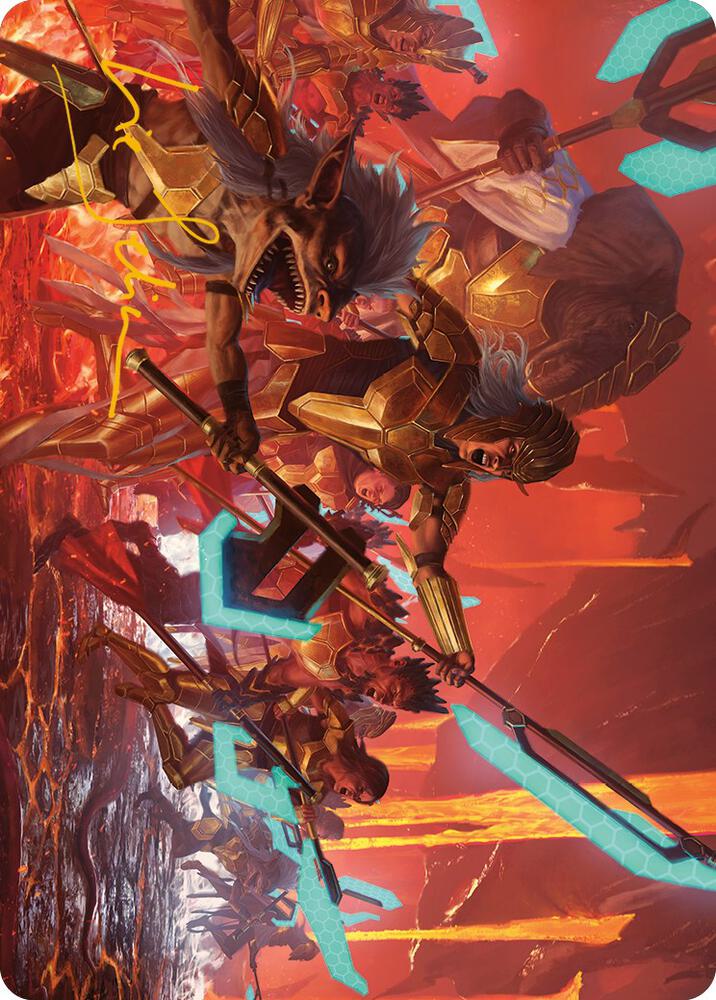 Roar of Resistance Art Card (Gold-Stamped Signature) (34) [Phyrexia: All Will Be One Art Series]