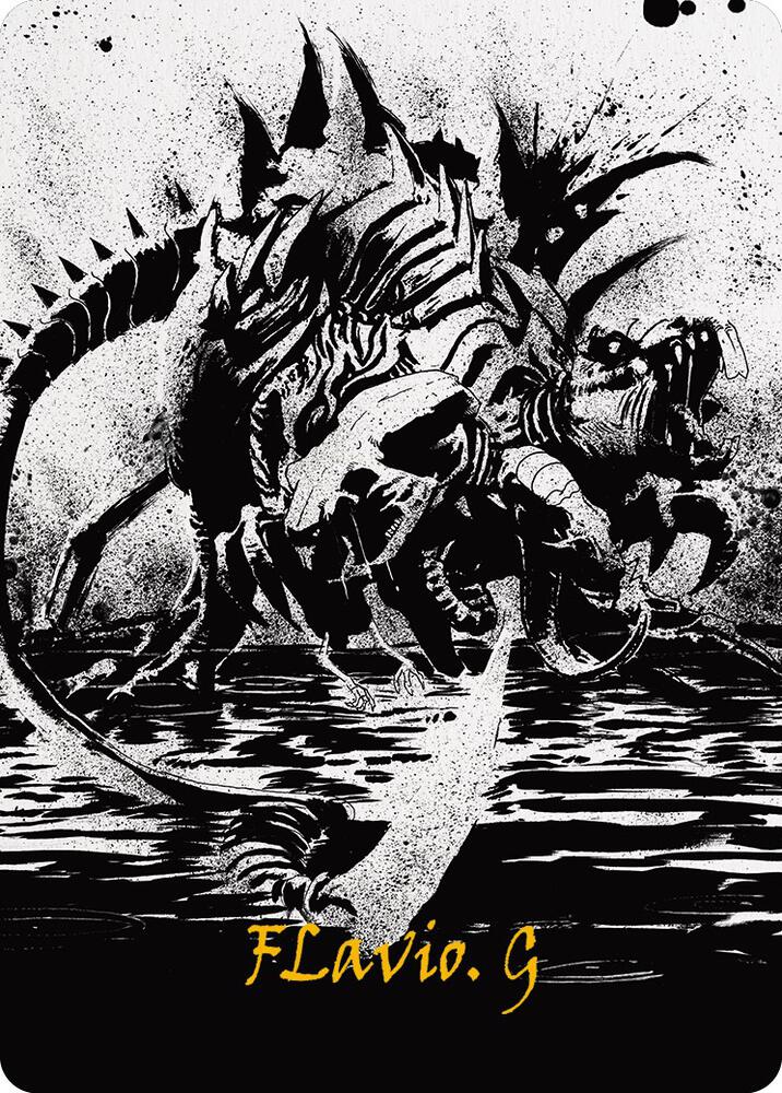 Karumonix, the Rat King Art Card (Gold-Stamped Signature) (70) [Phyrexia: All Will Be One Art Series]