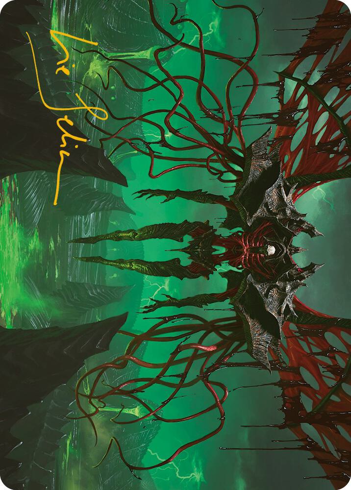 Archfiend of the Dross Art Card (Gold-Stamped Signature) (18) [Phyrexia: All Will Be One Art Series]