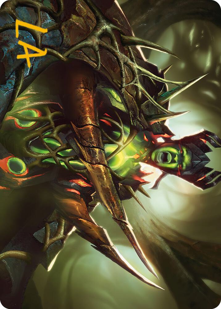 Maze's Mantle Art Card (Gold-Stamped Signature) (40) [Phyrexia: All Will Be One Art Series]