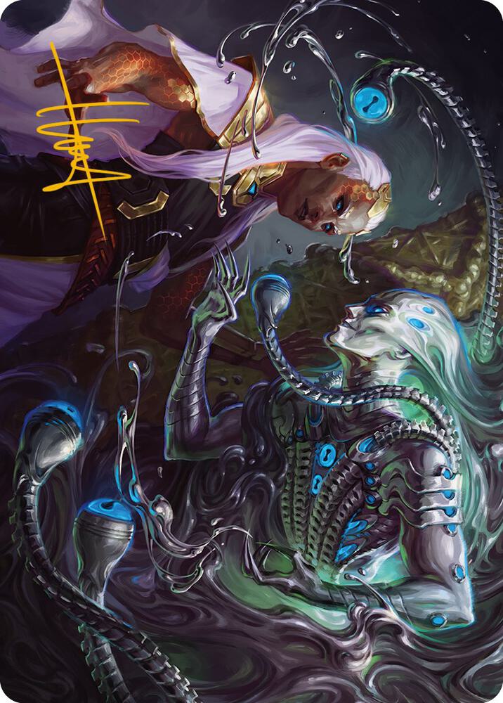 Mirage Mockery Art Card (Gold-Stamped Signature) (17) [Phyrexia: All Will Be One Art Series]