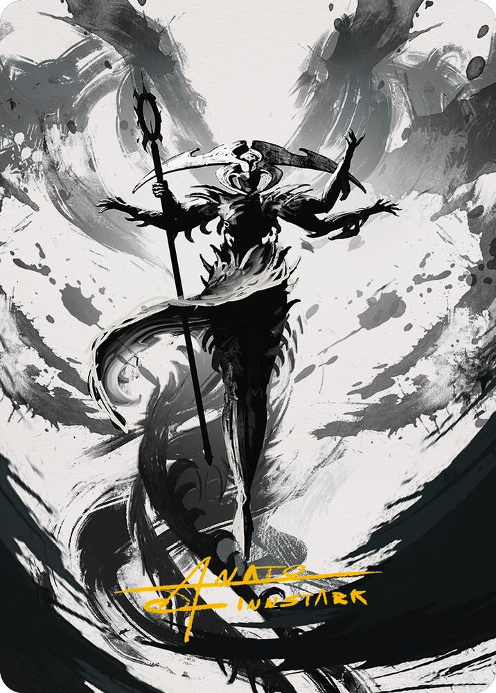 Atraxa, Grand Unifier Art Card (77/81) (Gold-Stamped Signature) [Phyrexia: All Will Be One Art Series]