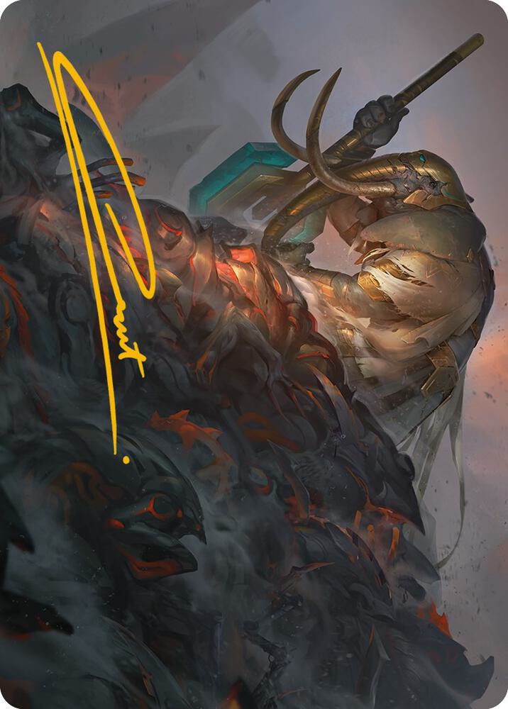 Against All Odds Art Card (Gold-Stamped Signature) (1) [Phyrexia: All Will Be One Art Series]
