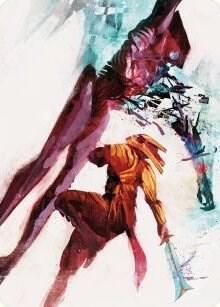 Hexgold Slash Art Card (30) [Phyrexia: All Will Be One Art Series]