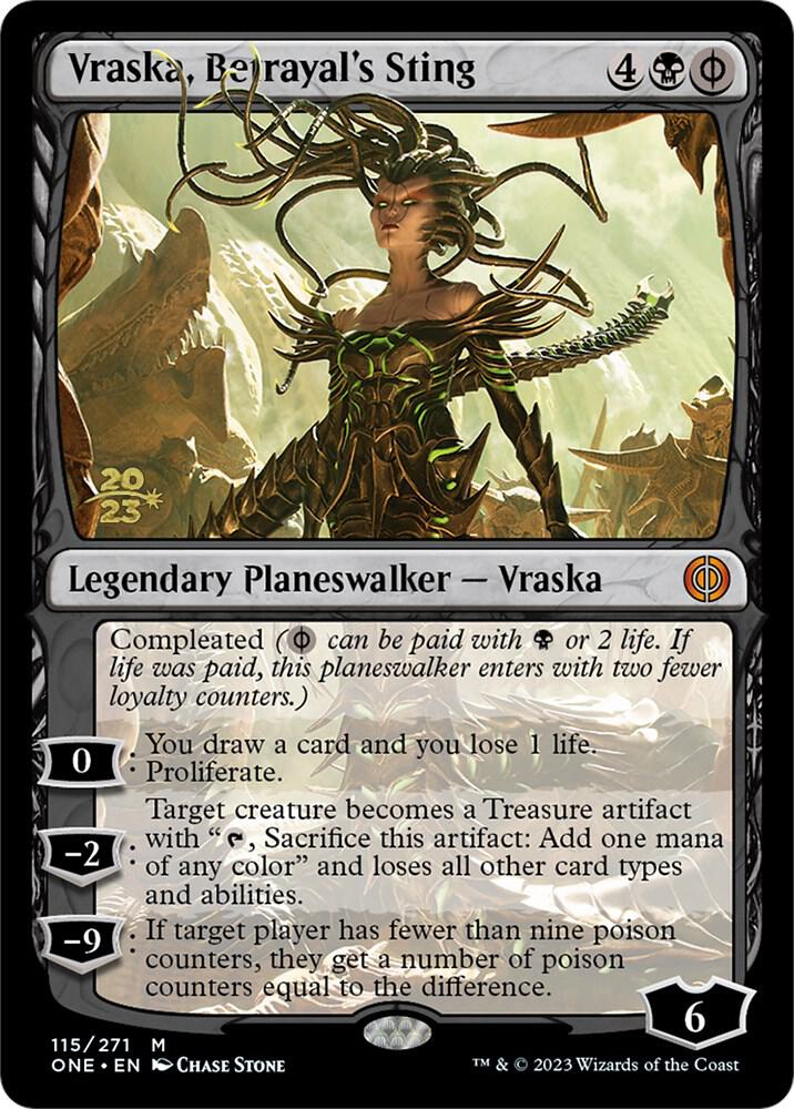 Vraska, Betrayal's Sting (115) [Prerelease Cards]