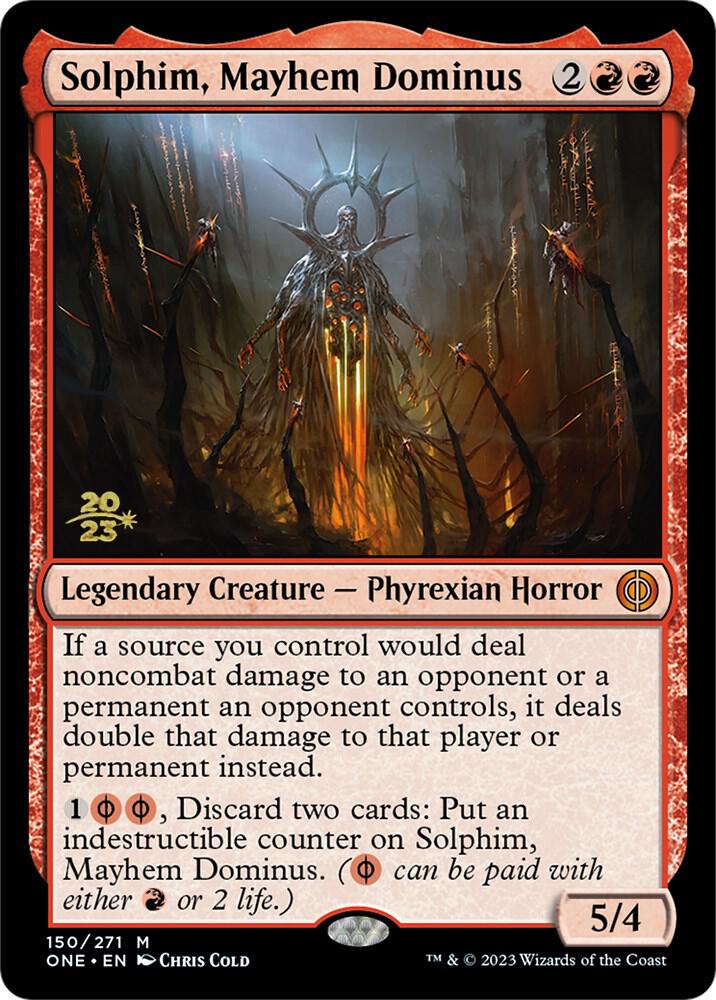 Solphim, Mayhem Dominus (150) [Prerelease Cards]