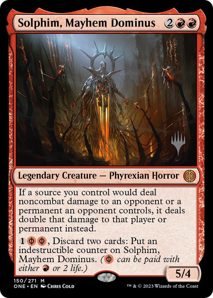 Solphim, Mayhem Dominus (150) [Phyrexia: All Will Be One Promos]