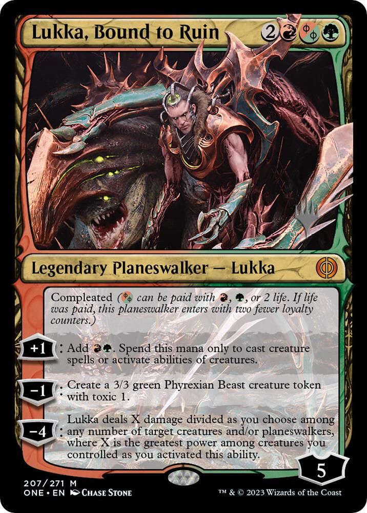 Lukka, Bound to Ruin (207) [Phyrexia: All Will Be One Promos]