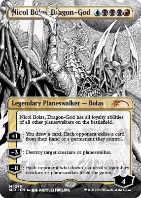 Nicol Bolas, Dragon-God (Borderless) (1246) [Secret Lair Drop] [Borderless]