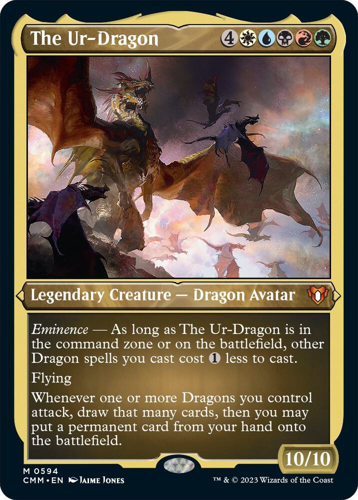 The Ur-Dragon (Foil Etched) (594) [Commander Masters]
