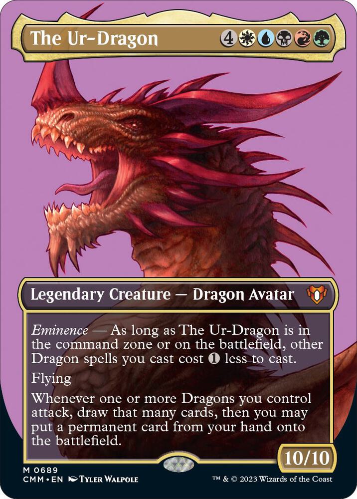 The Ur-Dragon (Borderless) (689) [Commander Masters] [Borderless]
