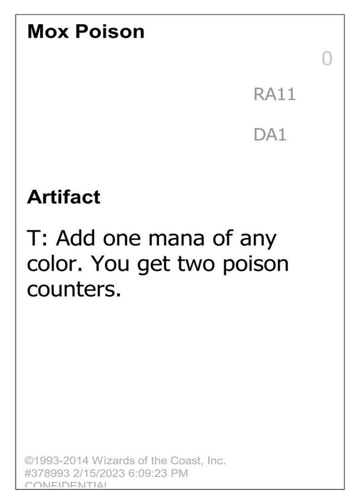 Mox Poison [Un-Known Event Playtest Cards]