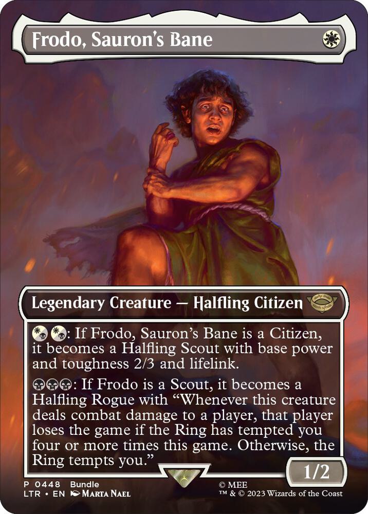Frodo, Sauron's Bane (Borderless) (LTR Bundle) (448) [Unique and Miscellaneous Promos] [Borderless]