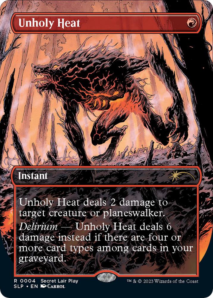 Unholy Heat (4) [Secret Lair Showdown] [Borderless]