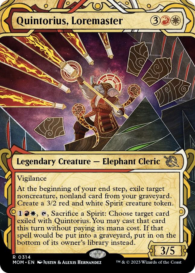 Quintorius, Loremaster (Showcase) (314) [March of the Machine] [Showcase, Borderless]