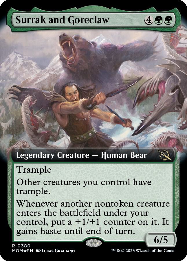 Surrak and Goreclaw (Extended Art) (380) [March of the Machine] [Extended Art]