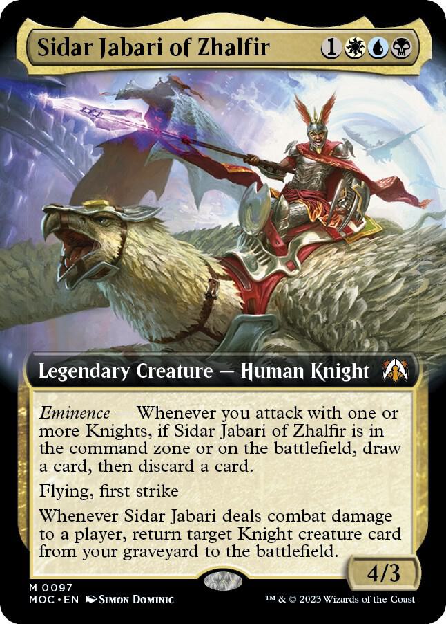 Sidar Jabari of Zhalfir (Extended Art) (97) [March of the Machine Commander] [Extended Art]