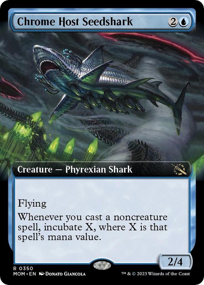 Chrome Host Seedshark (Extended Art) (350) [March of the Machine] [Extended Art]