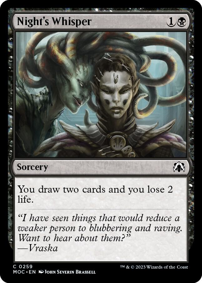 Night's Whisper (259) [March of the Machine Commander]