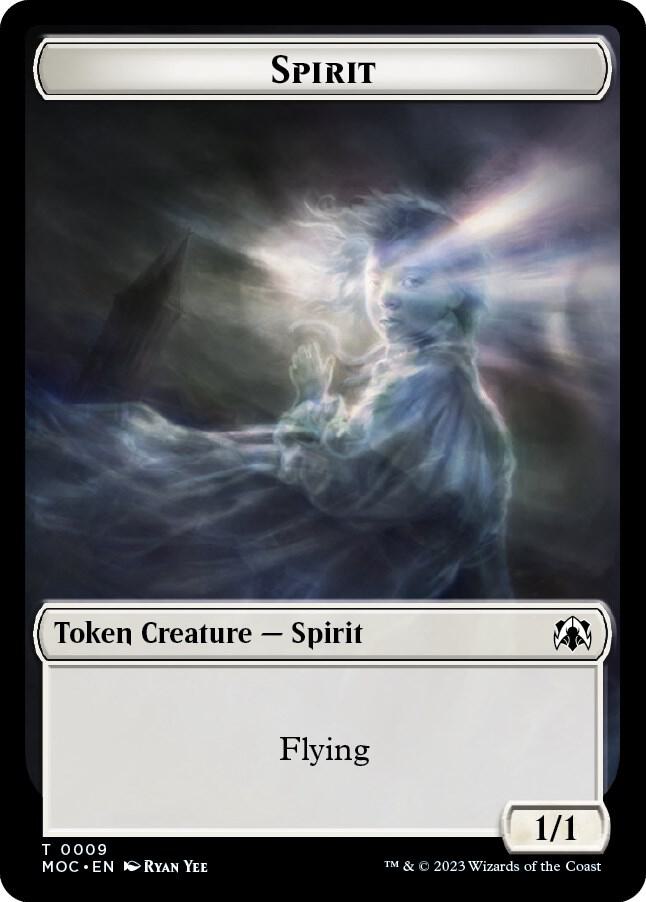Spirit (0009) // Spirit (0013) Double-sided Token (9 // 13) [March of the Machine Commander]