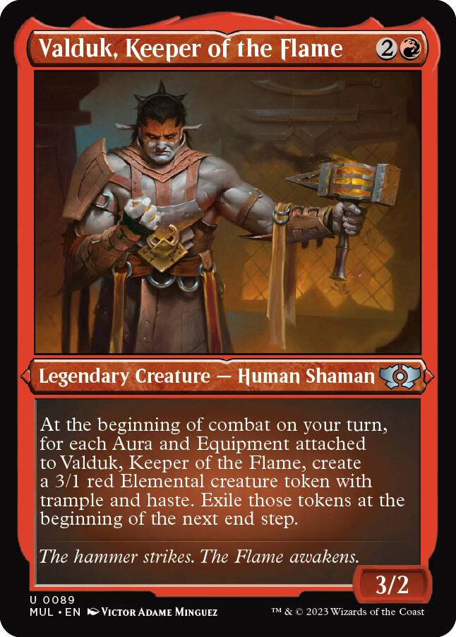 Valduk, Keeper of the Flame (Foil Etched) (89) [Multiverse Legends]