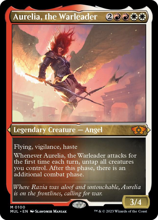 Aurelia, the Warleader (Foil Etched) (100) [Multiverse Legends]